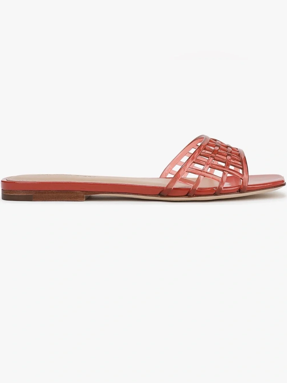 Veronica Beard Maris Woven Jelly Slide in Persimmon - Picture 4 of 10